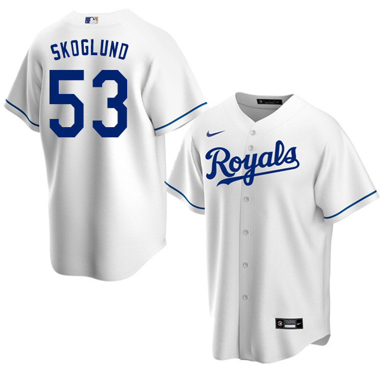 Nike Men #53 Eric Skoglund Kansas City Royals Baseball Jerseys Sale-White